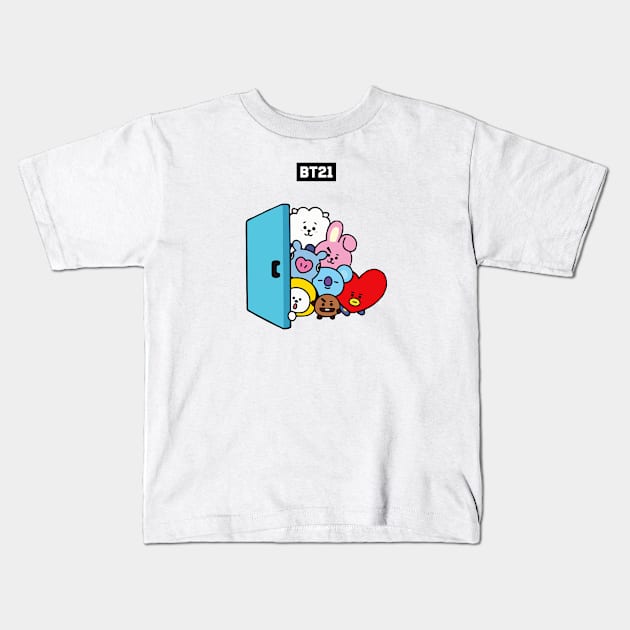 bt21 bts exclusive design 2 Kids T-Shirt by Typography Dose